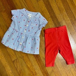 Carter’s top and pant set